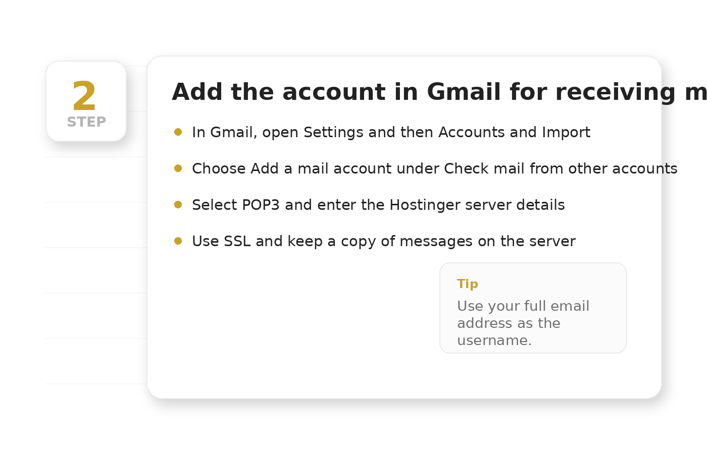 Step 2 Gmail receiving mail illustration