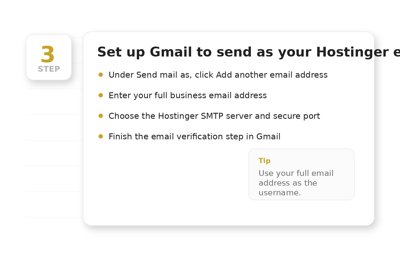 Step 3 Gmail send as Hostinger illustration