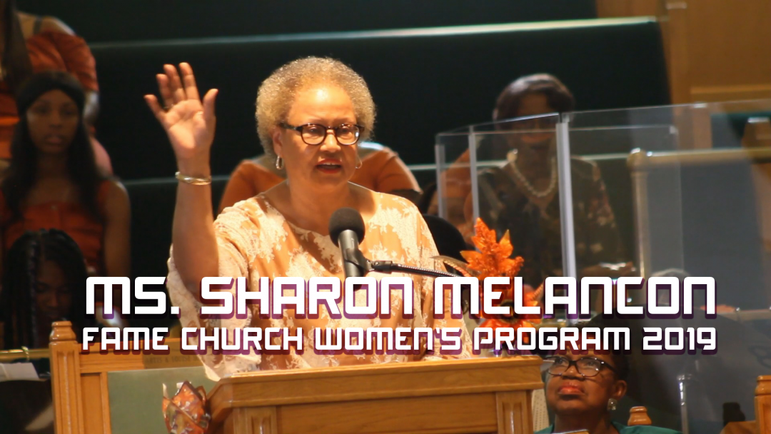 Ms. Sharon Melancon at FAME Church Women’s Program 2019