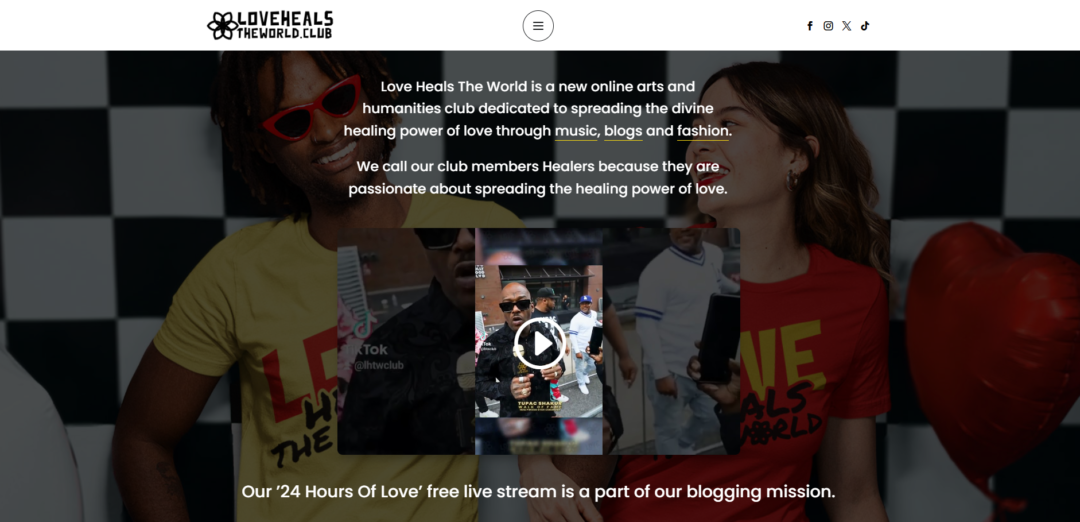 Building a Website for LoveHealsTheWorld.club